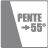 icone pente 55 degrées